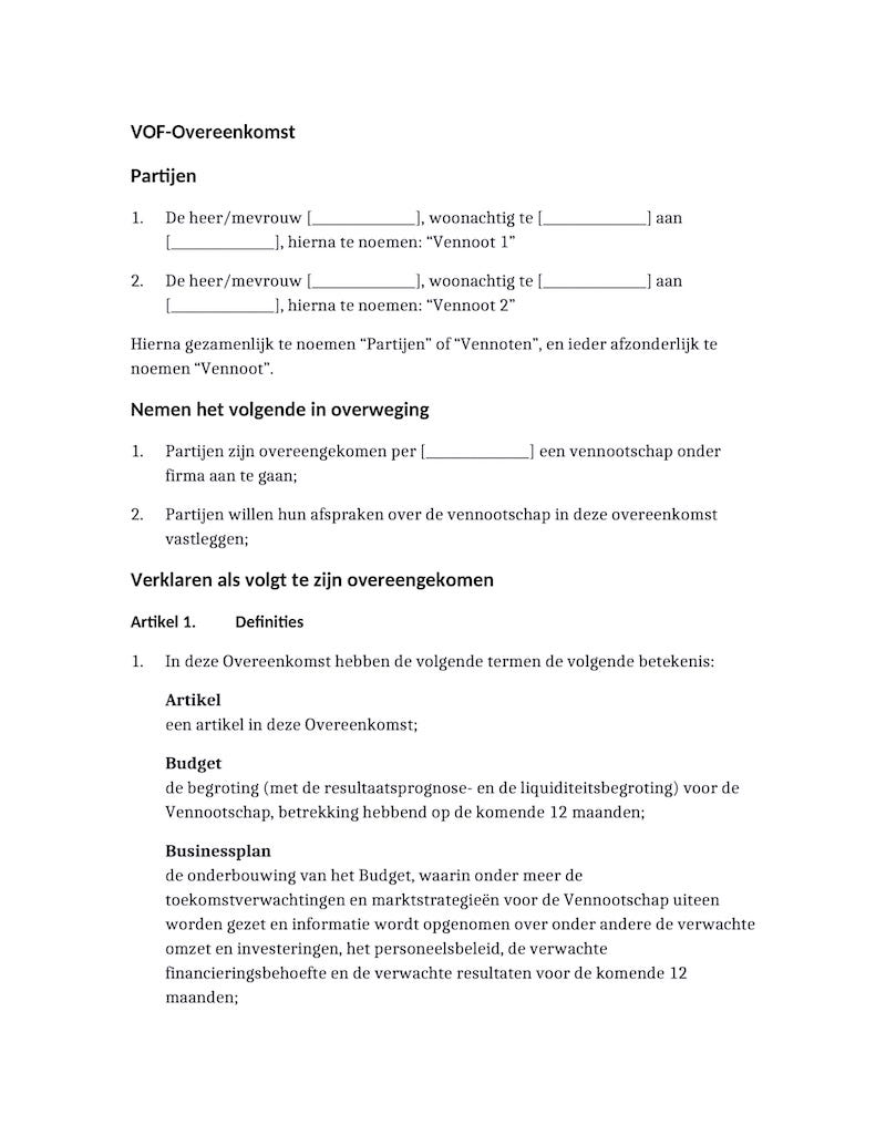 Voorbeeld van document, pagina 1